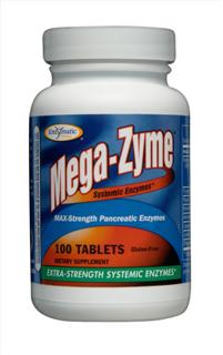 Twice the potency of Wobenzym, Mega-Zyme is the strongest pancreatic enzyme available today..