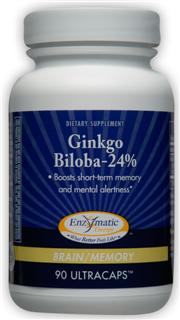 Ginkgo Biloba 24% is standardized for its potency and natural constituents to produce the finest botanical extract available to support improved short-term memory and mild memory problems, often associated with aging..