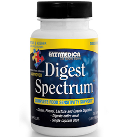 Digest Spectrum offers complete support for individuals with multiple food sensitivities in a single dose formula..