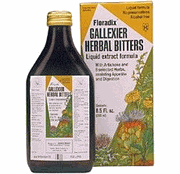 Gallexier Liquid Herbal Living Bitters by Flora aids in healthy digestion and improves liver and gall bladder function..