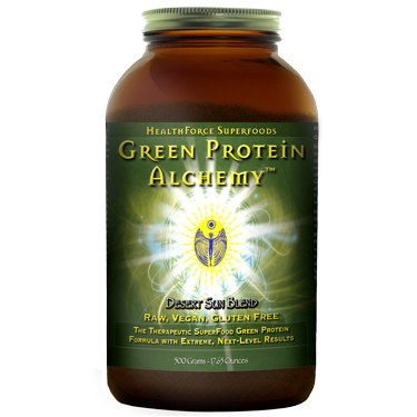 Green Protein Alchemy by Healthforce is a premier blend of carefully selected superfoods, including spirulina, nopal cactus and barley grass. Tasty Sweet Mesquite flavor..