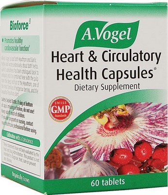 Hawthorn Berry Extract, Passion Flower Extract, Garlic Oil and Vitamin E formulated by Alfred Vogel to promote circulatory health..