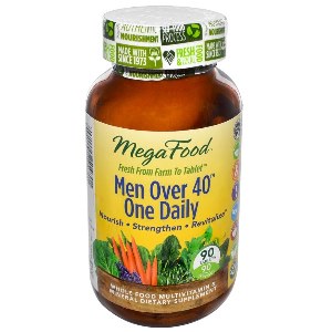 MegaFood One Daily Multivitamin for Men Over Forty is formulated using whole foods for optimal well being. Made fresh from farm to tablet..