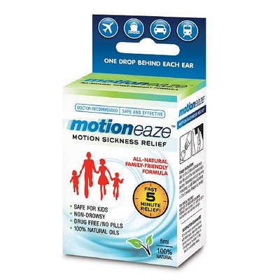 All natural motion sickness relief. MotionEaze Really Works! Topical oil blend, place one drop behind each ear for safe, effective relief from motion sickness in just minutes!.