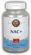 NAC + from KAL contains a synergistic blend of N-Acetyl-L-Cysteine, Calcium, and Riboflavin to enhance bodily functions and strengthen immune defense..
