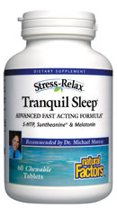 Tranquil Sleep by Natural Factors fast acting formula enhances the quality of sleep. Sleep well and wake up refreshed..