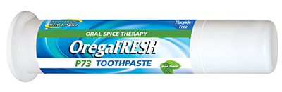 Flouride-free OregaFRESH toothpaste is infused with the power of P73 oregano..