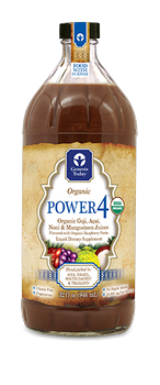 Enjoy the benefits of four popular superfruit juices in one fabulous blend! 100% Certified Organic Power4 by Genesis Today .combines Acai, Goji, Noni and Mangosteen Juices..