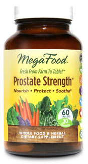 Prostate Strength is a rejuvenative and soothing blend of nutrients suppporting prostate health and relief from BPH. Contains Graminex Flower Pollen Extract, whole food Zinc, Maitake, Pumpkin Seed Extract, Lycopene and Saw Palmetto, Cranberry, Nettle and Marshmellow Root extracts..