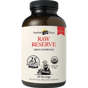 Raw Reserve has over 25 billion probiotics per serving, and is the ultimate combination of whole organic SuperFoods. Non GMO.