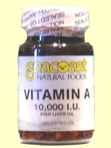 Seacoast Natural Foods Vitamin A, made from fish liver oil, is an all-natural way to keep eyes healthy. It keeps the skin, eyes, and mucous membranes moist..