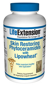 Replace the natural skin-nourishing oils and restore dry, wrinkled and aging skin with a proven revolutionary oral formula by Life Extension, Skin Restoring Phytoceramides with Lipowheat.  Shop Today at Seacoast.com and Save $$!.