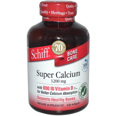 Super Calcium 1200mg includes 800 IU of Vitamin D  an easily digested softgel. Adequate amounts of Calcium are needed for bone health and can help protect from osteoporosis later in life..