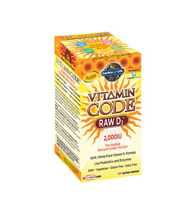 Vitamin D3 in its most RAW and Bio-Available form. RAW Vitamin D3 is a whole food vitamin D complex that is gluten- and dairy-free with no soy allergens, binders or fillers, and contains live probiotics and enzymes. More importantly, Vitamin Code RAW D3 is a raw source of vitamin D3..