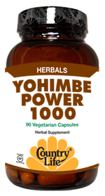 Country Life Yohimbe Power 1000 has been produced using its own patent pending Phospho-Zyme Delivery System. This system assists in the utilization of the volatile herbal components. Contains all active plant components in their natural balance..