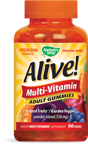 Alive Adult  and Children's Multi-Vitamin Gummies (90 pcs) | Gummies | Delicious Multi-Vitamin. Gelatin Free 26 fruits and veggies in every serving..