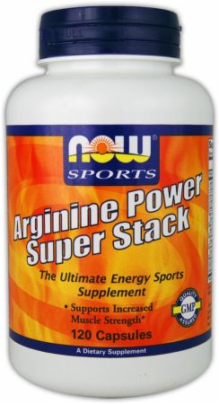 NOW Arginine Power Super Stack is the ultimate energy sports supplement that also supports increasing endurance while building muscle strength. Arginine Power Super Stack contains Creatine, Yerba Mate, Guarana, Rhodiola, Green Tea Extract..