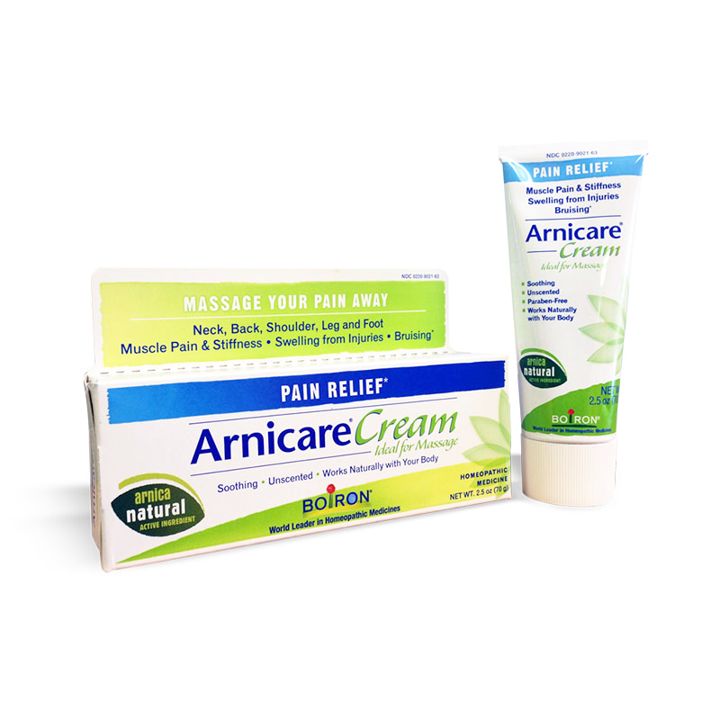 Arnicare Arnica Cream (2.5 oz.) Boiron use for healing of sore over worked muscles, bruises and other minor traumas.