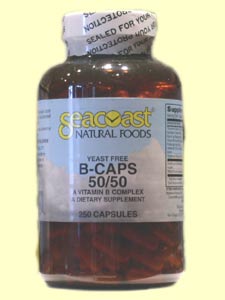 Seacoast Vitamin B-Complex, 50 mg, 250 Yeast-Free Capsules.