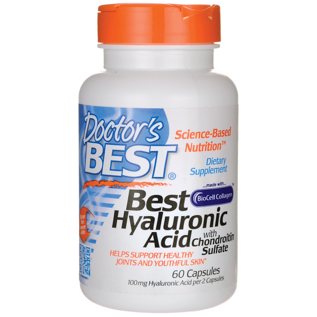 Hyaluronic Acid, Chondroitin and Collagen are vital structural components of skin that decline with aging, and are partly responsible for the skin's moisture, suppleness and elasticity. Best Hyaluronic Acid with Chondroitin Sulfate can be helpful in restoring youthfulness to the skin, bones and joints..