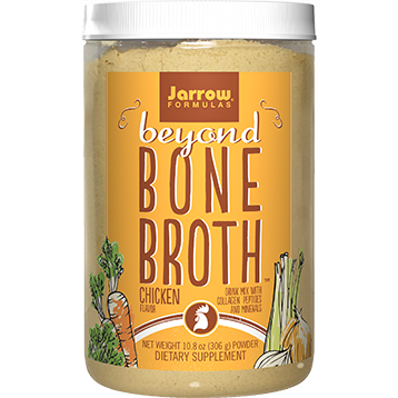 Beyond Bone Chicken Broth is an easy to use nutrient rich powder containing collagen Type 1 and 2 peptides and minerals..