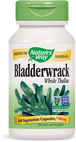 Nature's Way Bladderwrack Capsules are a natural source of minerals including iron and iodine..