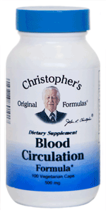 Dr. Christopher's Blood Circulation Formula, formerly known as BPE, indicated for stabilizing the blood pressure..