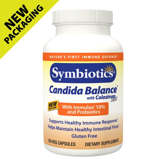 Candida Balance helps nourishes the GI Tract With Colostrum Plus, Probiotics and Lactoferrin promoting healthy bacteria. A healthy GI tract promotes optimal immune health. Symbiotics Colostrum is exclusively from USDA Grade A dairies. Only from first milking.