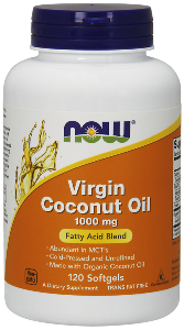 Coconut Oil (120 softgels 1000 mg) Organic Virgin Coconut Oil is unrefined cold-pressed oil, and does not utilize any solvents in the manufacturing process. Coconut oil contains no trans-fats and is a rich source of Medium Chain Triglycerides (MCT's), such as lauric acid (C-12) and caprylic acid (C-8). An excellent alternative to oils with low saturated fats which provide almost no nutritional value..
