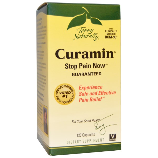Curamin (120 Caps) Curamin is a unique and proprietary formula that enhances the body's natural defense mechanism for the relief of pain due to over use..
