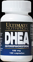 Each capsule contains 100 mg of DHEA (Dehydroepiandrosterone) Pharmaceutical Grade..