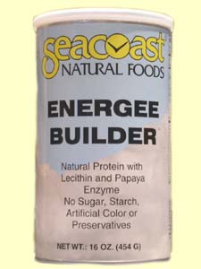 Seacoast Natural Foods Energee Builder Protein Powder (16 oz) is a specially formulated protein powder with 8 essential amino acids to help support, maintain and build muscle tissue.