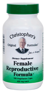 Dr Christophers Female Reproductive Formula Helps Promote Healthy Hormonal Balance. Herbal formula to relieve symptoms associated with PMS..