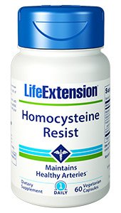 Homocysteine Resist- Life Extension has long warned members about the dangers of high homocysteine and has advised taking vitamin B6, folic acid, and vitamin B12 to help maintain healthy arteries..