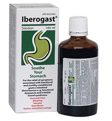 Iberogast Herbal Supplement (100 ml) Iberogast by Medical Future's is a Herbal Supplement for the Treatment of Irritable Bowel Syndrome (IBS). Useful for Dyspepsia, Heartburn, Gas & Bloating, Stomach Pain, Nausea, Diarrhea and Constipation..