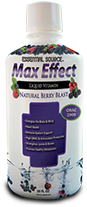 Max Effect Multi is a full spectrum multivitamin filled with vitamin B's, calcium, trace minerals, amino acids, flax seed oil, fresh fruit blend, CoQ10 and more. Energize your body with just one ounce daily..