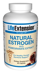 Natural Estrogen with Pomegranate from life Extension is formulated to mimic safe estrogen in the body, promoting balance and well being..