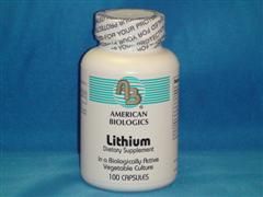 Lithium (50 mcg 100 capsules) American Biologics