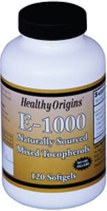 Vitamin E 1000 IU (120 Gels) Healthy Origins