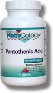 Pantothenic Acid 500mg Capsules (90 Vcaps) NutriCology