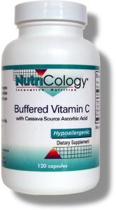 Buffered Vitamin C, Cassava Source (120 capsules) NutriCology