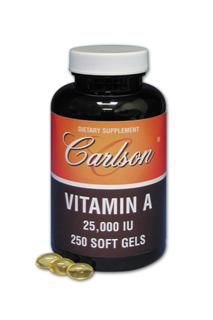 Natural Vitamin A (25,000 IU | 250 soft gels) Carlson Labs