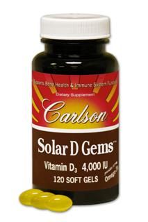 Solar D Gems 4000 IU (120 soft gels) Carlson Labs