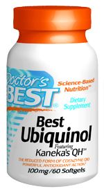 Best Ubiquinol featuring Kaneka QH(100mg  60 softgels) Doctor's Best