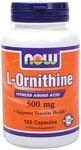 L-Ornithine 500 mg (120 Caps) NOW Foods