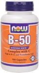 Vitamin B-50 Complex with 250 mg Vitamin C (100 Caps) NOW Foods