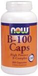 Vitamin B-100 Caps High Potency B Complex (250 Caps) NOW Foods