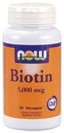 Biotin 5000 mcg (60 Vcaps) NOW Foods