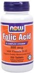 Folic Acid 800mcg + B-12 25mcg (Vegetarian 250 Tabs) NOW Foods