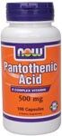 Pantothenic Acid 500 mg (100 Caps) NOW Foods